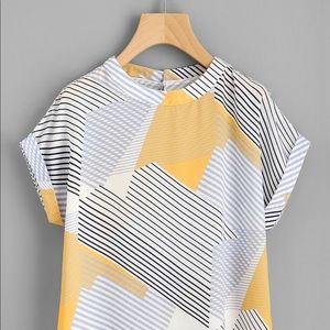 🛑 SheIn Geometric Blouse